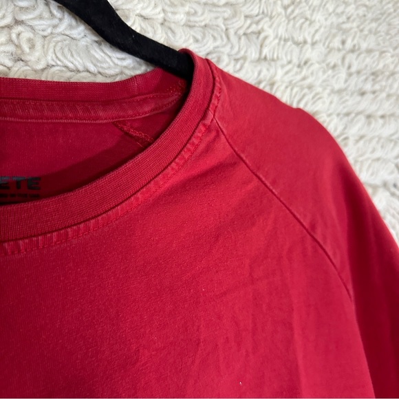 ALPHALETE men's red / black logo short sleeve crewneck tee L - Picture 6 of 8